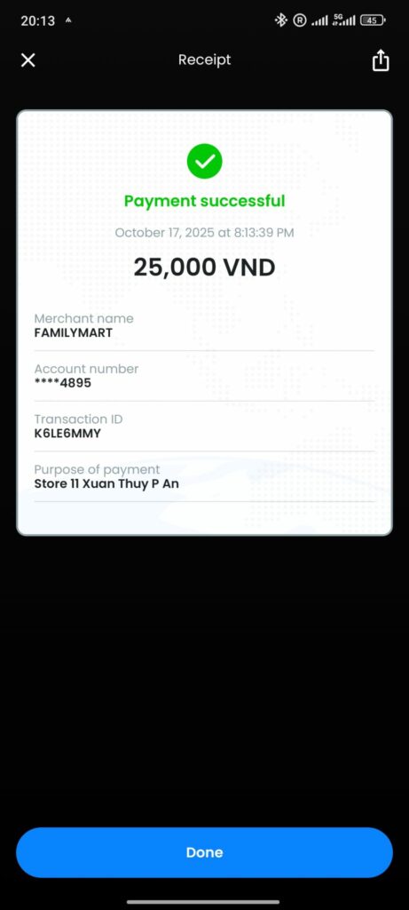 Moreta Pay - Montrer la preuve de paiement par QRcode au vendeur