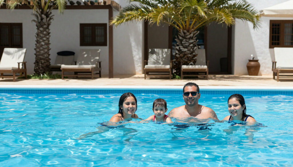 Piscine dans un resort pour un Voyage Maroc tout compris
