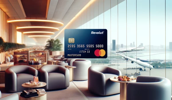 DALL·E-2024-05-05-20.56.39-A-banner-style-image-featuring-a-Revolut-Mastercard-positioned-prominently.-The-background-displays-a-luxurious-airport-lounge-emphasizing-the-premi